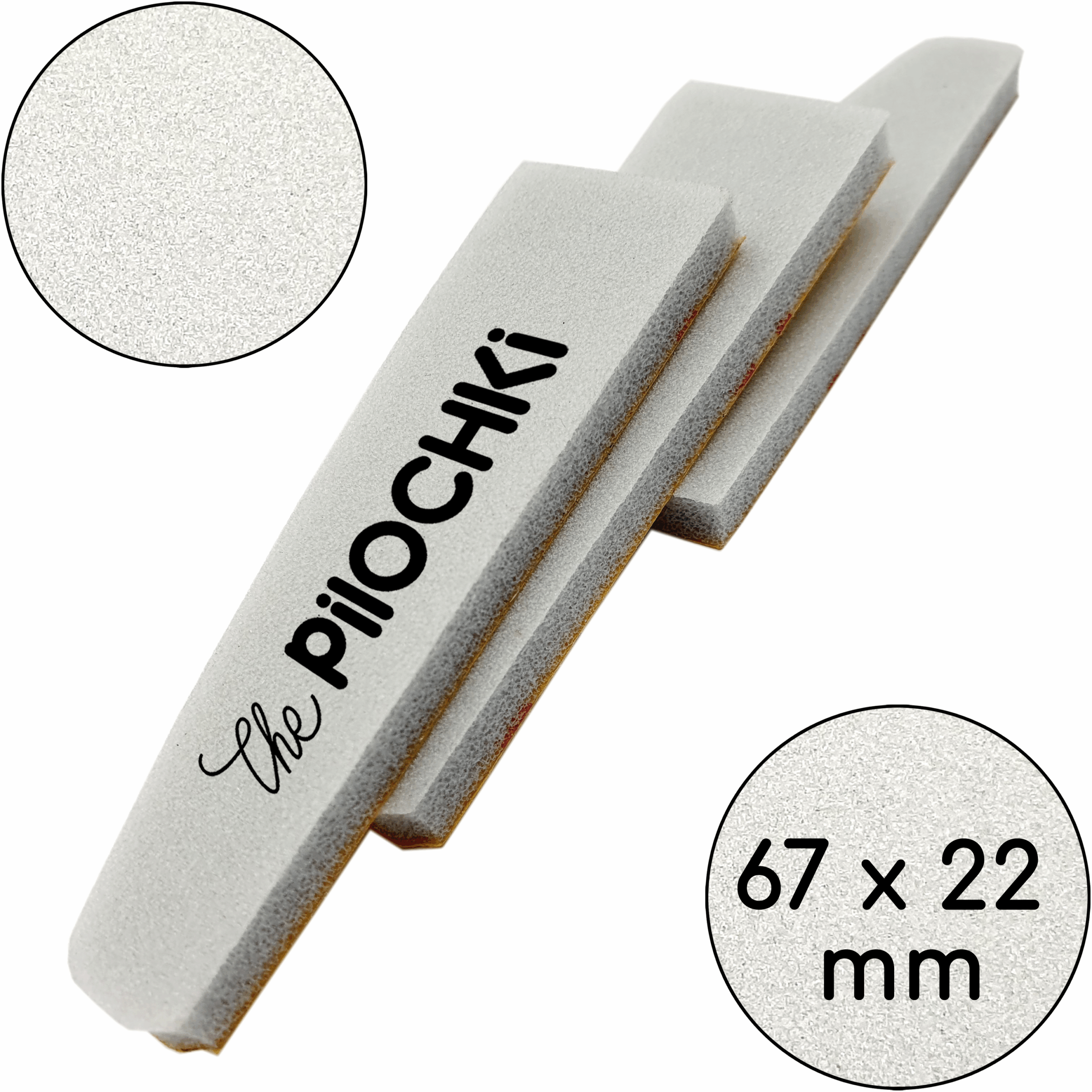 Сменные бафы для шлифовки ногтей, 67 мм для полумесяца 135 мм