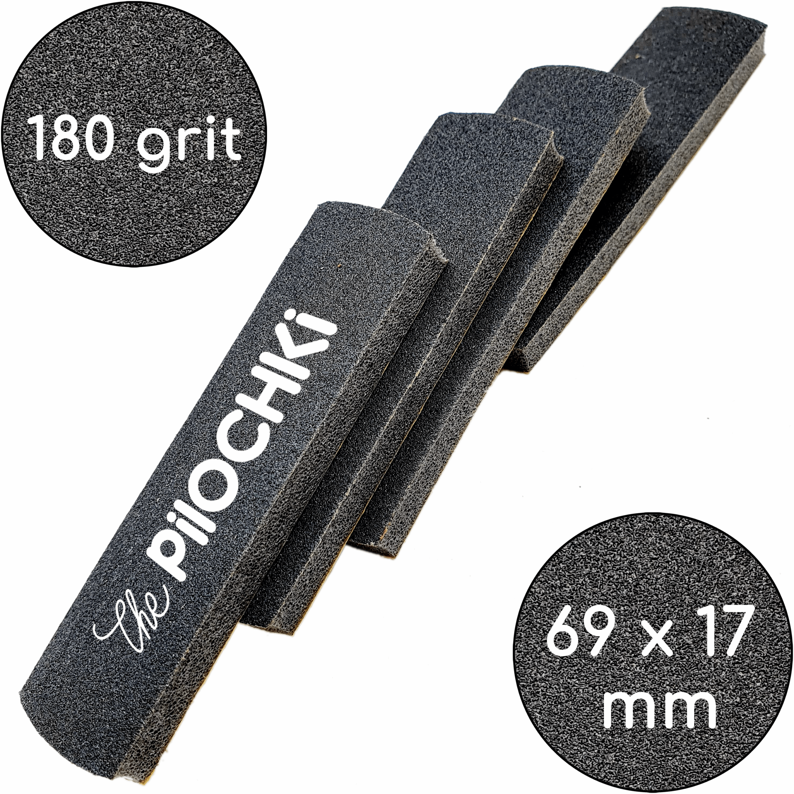 Сменные бафы для маникюра "Черные", 180 грит, 69 мм, Черные