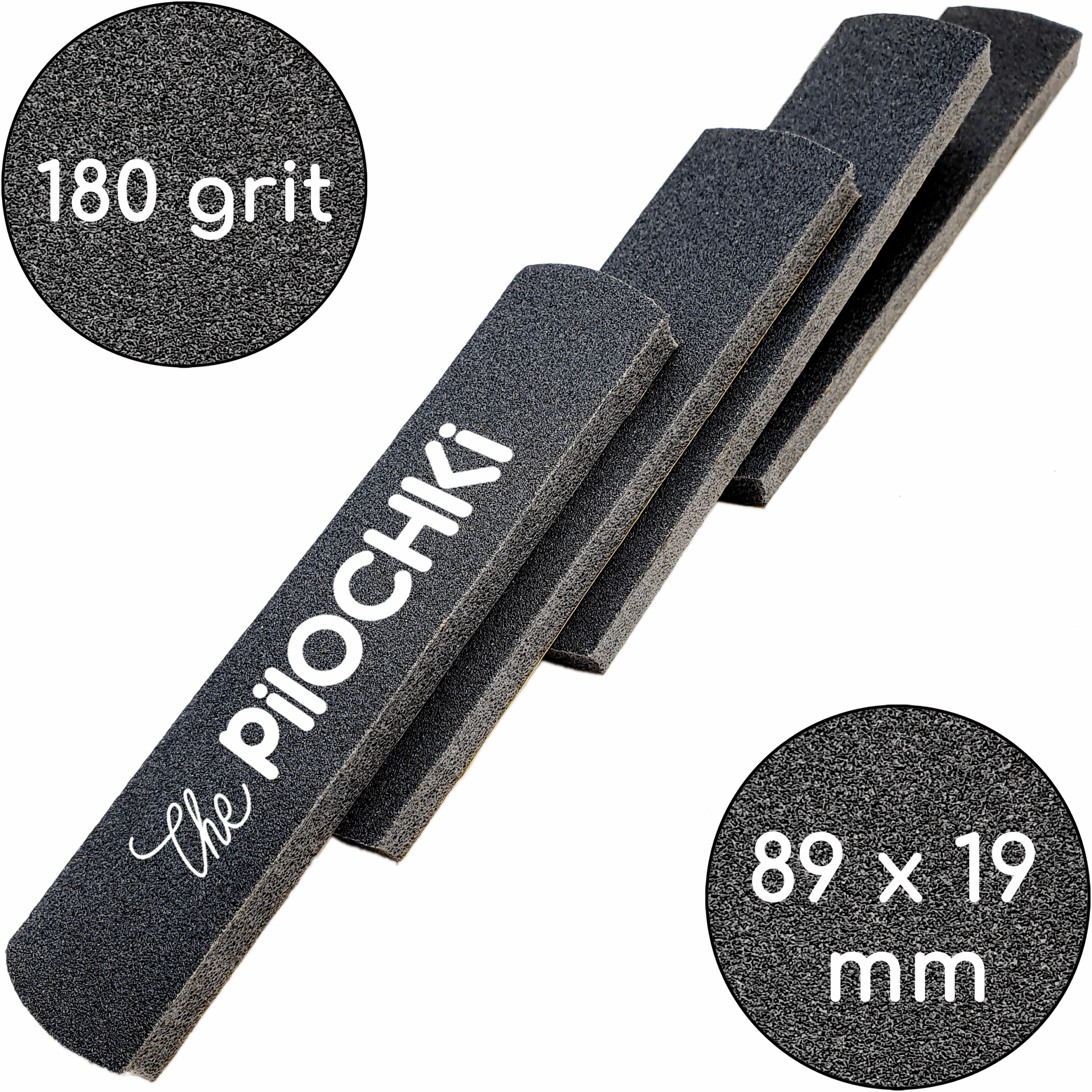 Сменные бафы для маникюра "Черные", 180 грит, 89 мм, Черные