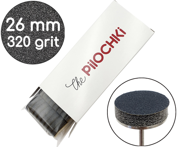 Сменные бафы для подо-диска "Черные", 320 грит, 26 мм, Черные