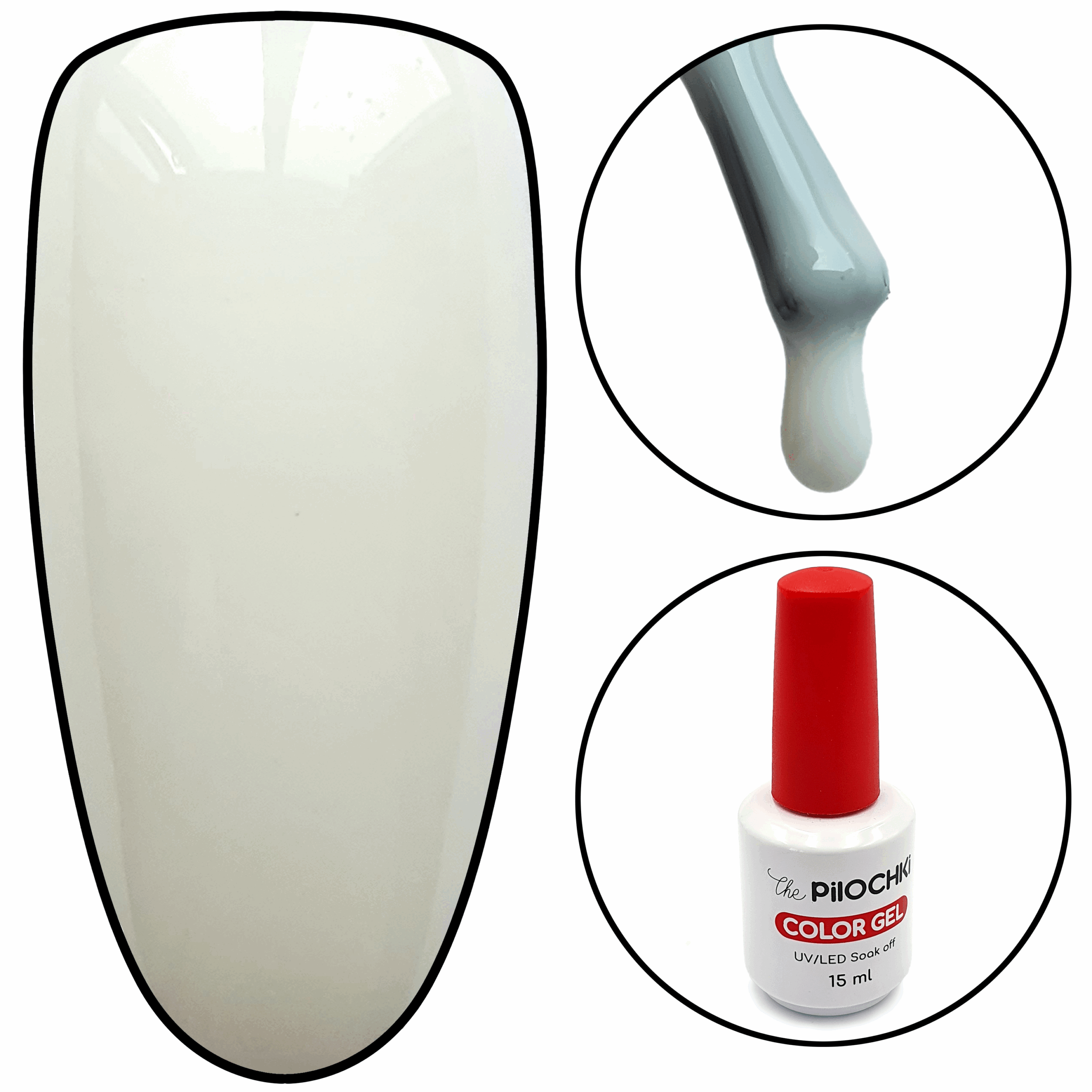 Гель - лак для френча, № 002 FR, Молочный, 15 мл