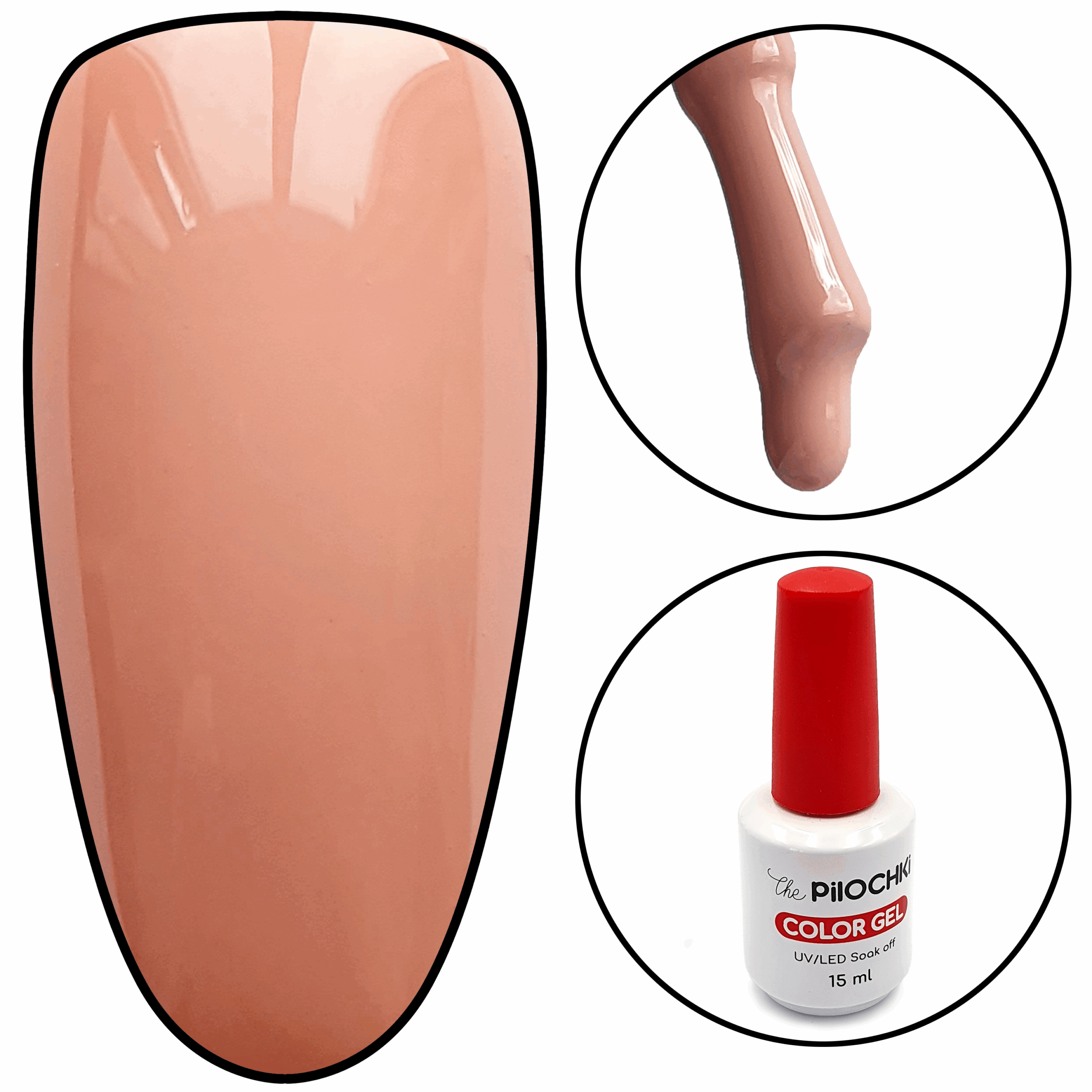 Гель - лак, № 106 ML, Серовато-Желто-Розовый, 15 мл