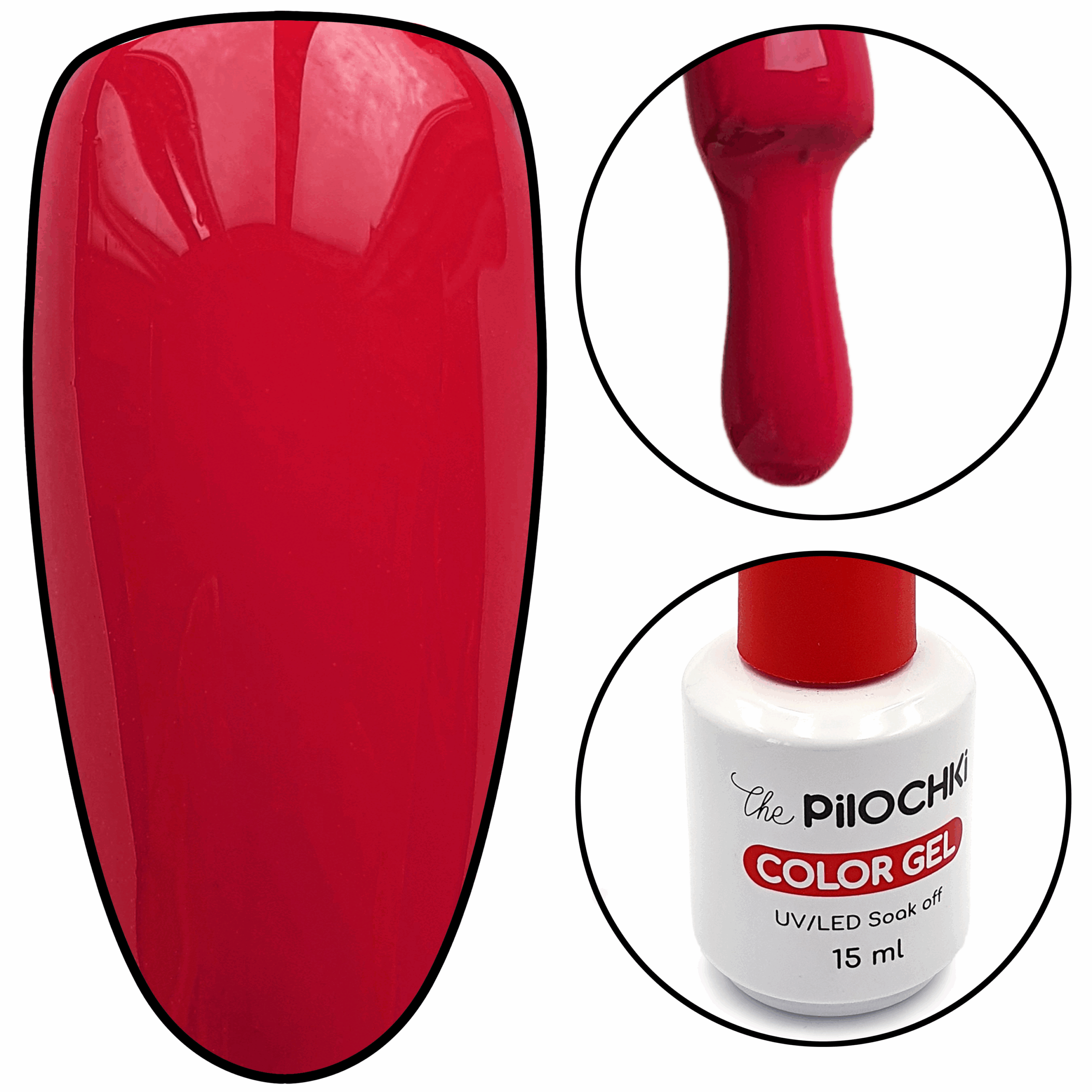 Гель - лак, № 1131 RD, Ализариновый красный, 15 мл