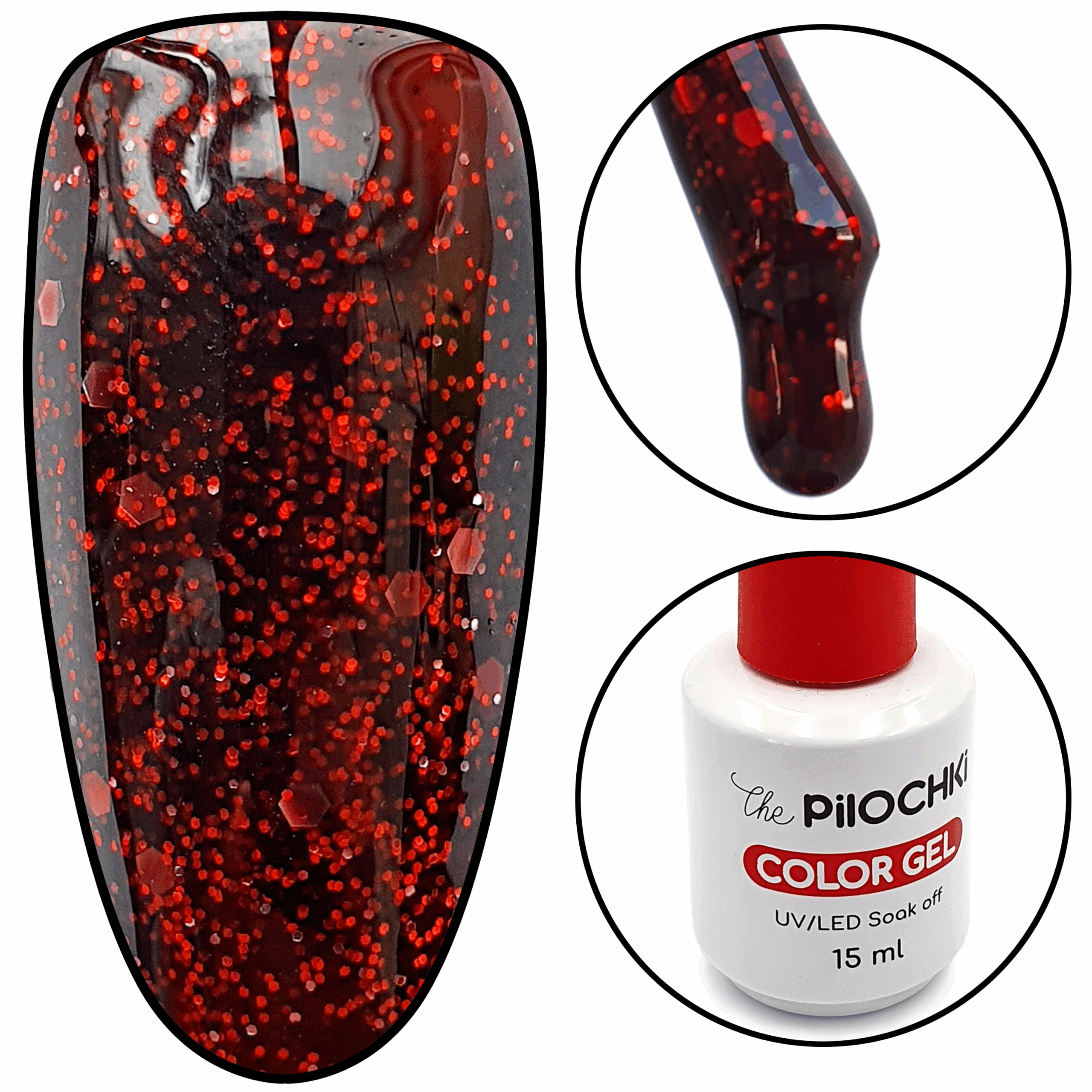 Гель - лак, № 2176 RD, 15 мл