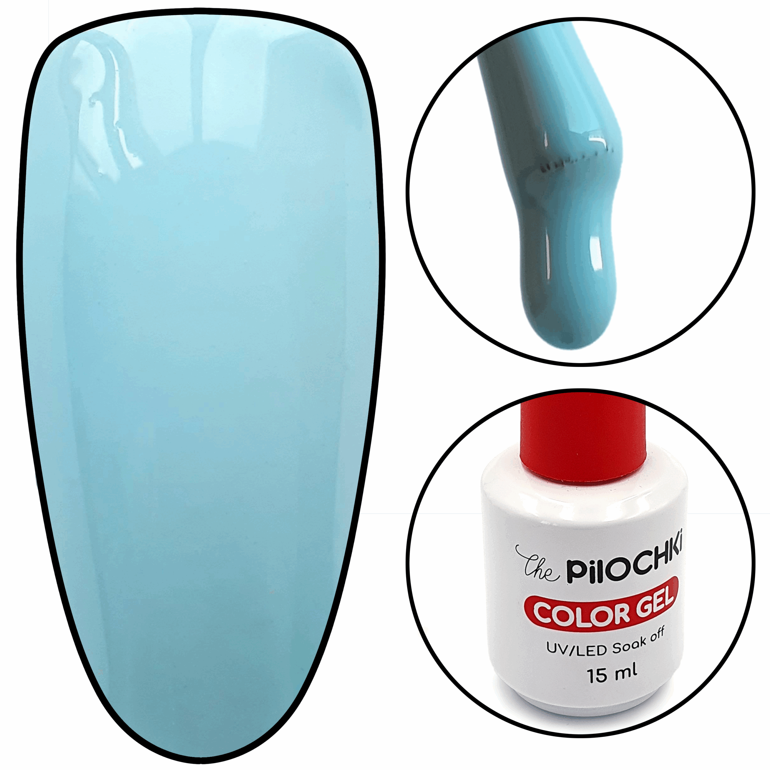 Гель - лак, № 325 AQ, Небесный, 15 мл