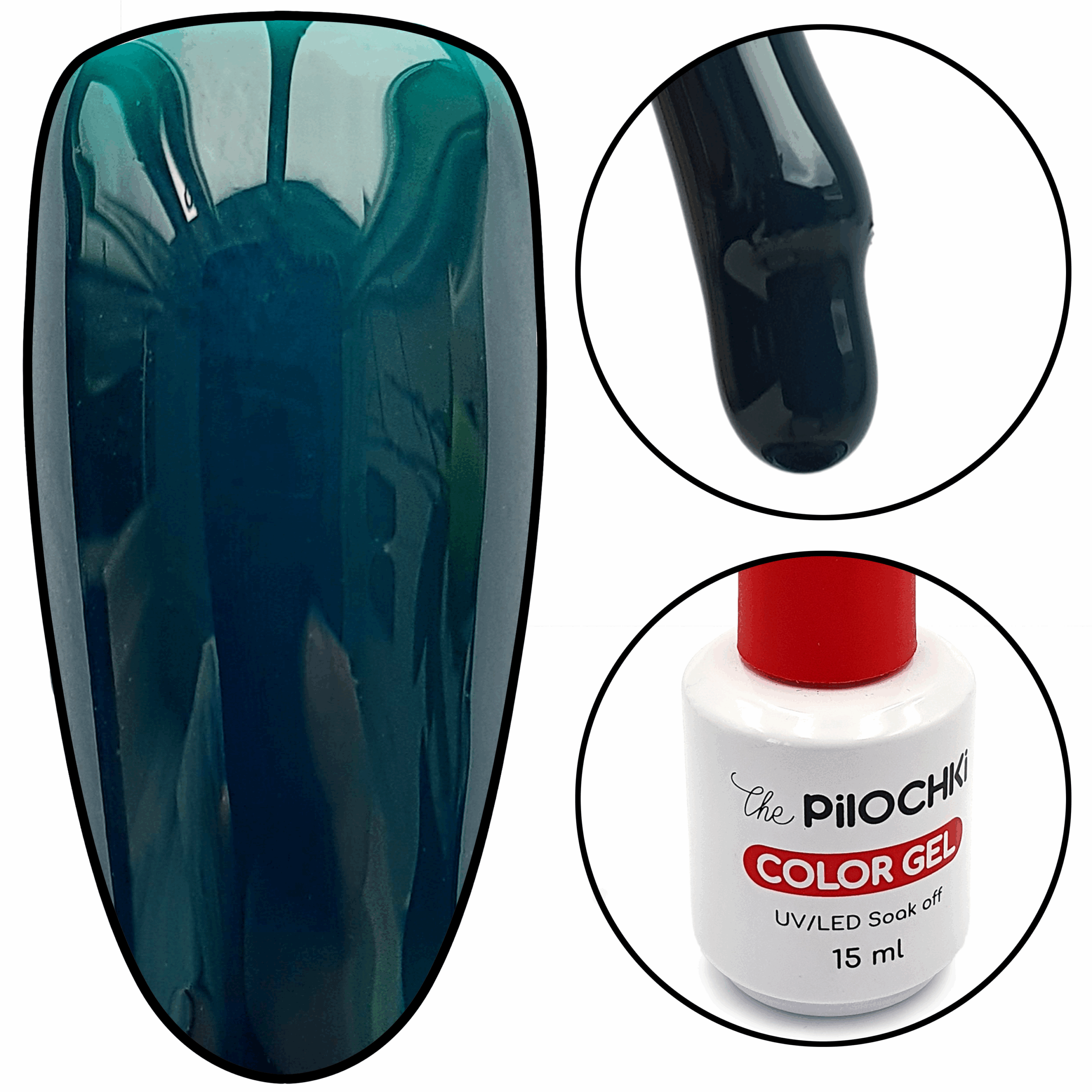 Color gel, № 612 GY, Phthalocyanine Green, 15 ml