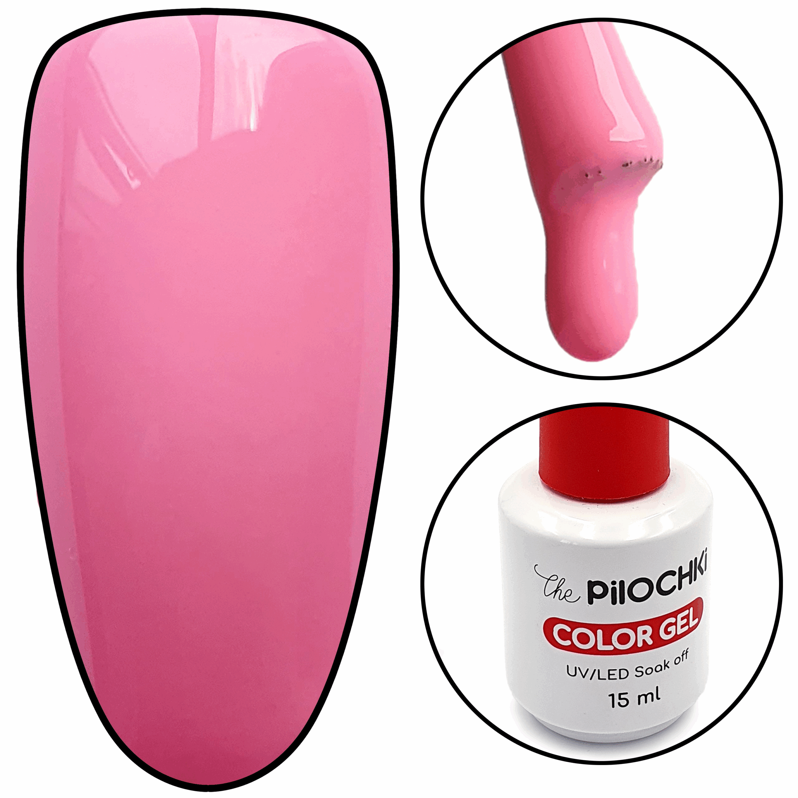 Гель - лак, № 936 PN, Ярко - Розовый, 15 мл