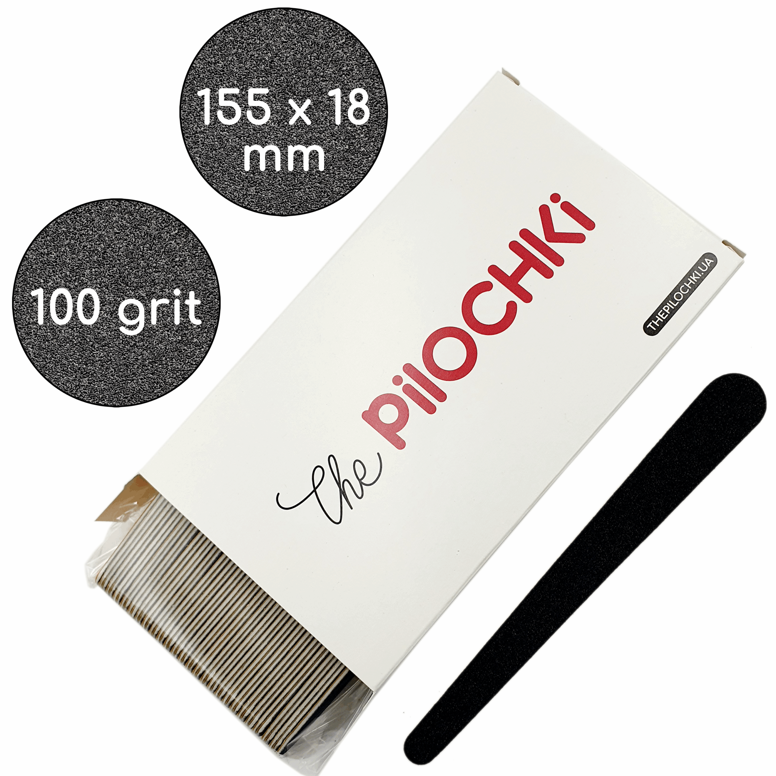 Сменные файлы для пилки, 100 грит, Капля 155 мм, Черные