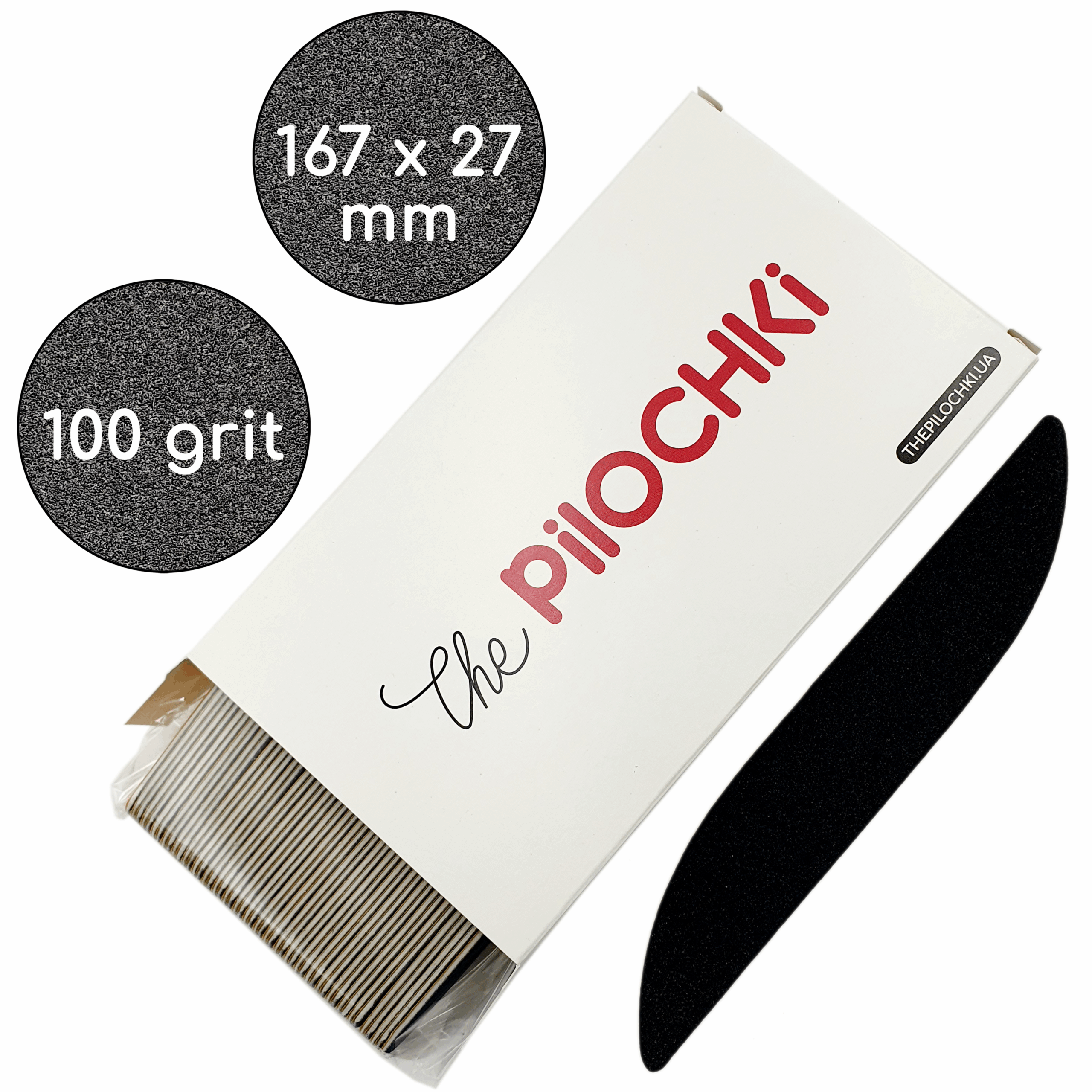 Сменные файлы для пилки, 100 грит, Капля 167 мм, Черные