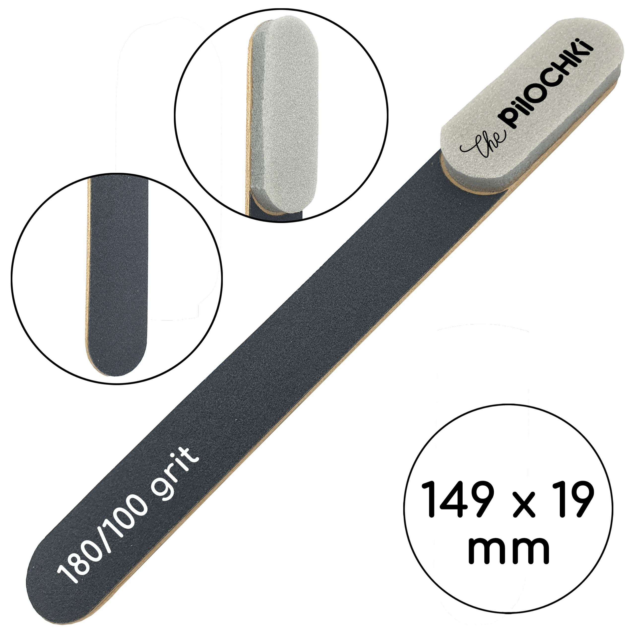 Одноразовый набор, пилочка + баф, 180/100 грит